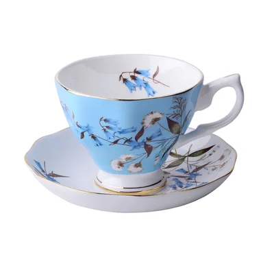Cup and Saucers H Фарфор для послеобеденного чая чашки европейские кофейные чашки для эспрессо костяной фарфор кофейная чашка английское блюдце фарфоровая керамическая чашка LZI001 - Цвет: Cup and Saucers H