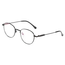 Новая простая модная круглая рамка в стиле ретро индивидуальность унисекс оправа для очков металлические очки с художественным оформлением повседневные дикие без градуса очки для чтения