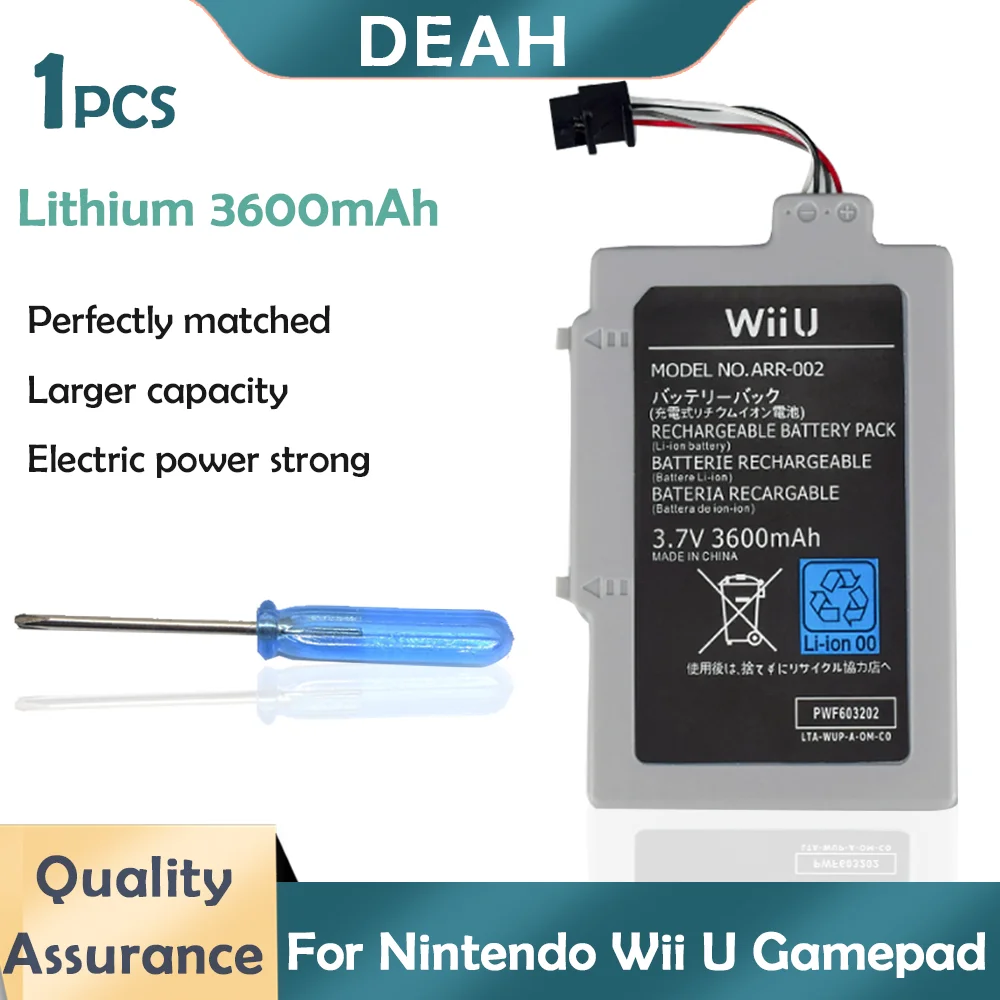 Аккумуляторная батарея li-ion для Nintendo Wii U 3 7 в 3600 мАч | Электроника
