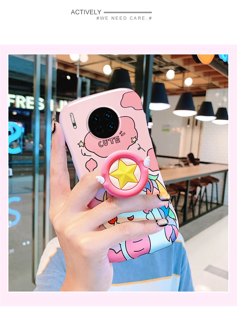 IMIDO милый телефон с единорогом чехол для huawei P20 P30 Pro Mate20 30 Pro чехол Модный милый маленький динозавр задняя крышка