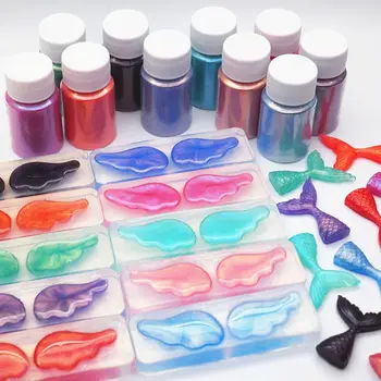 

25ml Flash Glitter Glow Bright Powder Crystal Epoxy Resin Mold Fillings Jewelry Nail Art DIY Craft