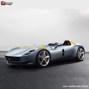 Bburago 1:18 Ferrari Monza SP1 Roadster Car Static Simulation Diecast Alloy Model Car Toy collection gift new year gift lp770 upgrade package 1 18 metal model car collection toys luxury diecast decoration alloy metal static present