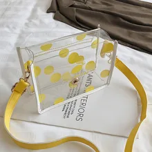 Прозрачная женская сумка через плечо из ПВХ с клапаном, сумка через плечо, сумки для телефона