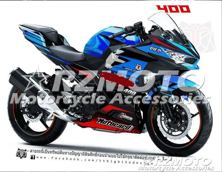 Углеродное волокно лакированные украшения для мотоцикла для kawasaki ninja 400 все виды цветов No.0012B1