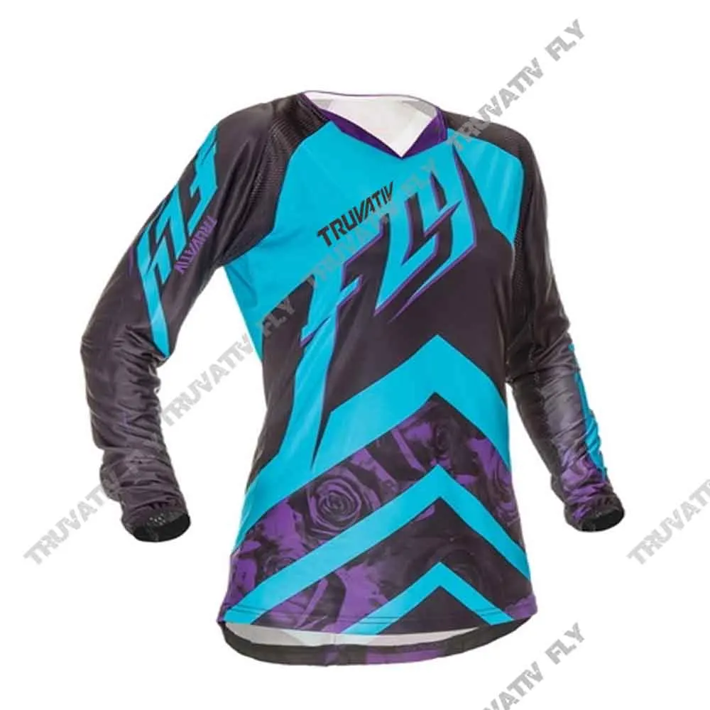 Ladies team jersey Mountain bike Off Road MTB DH Bicycle cycling Motocross Jersey Breathable Quick Dry