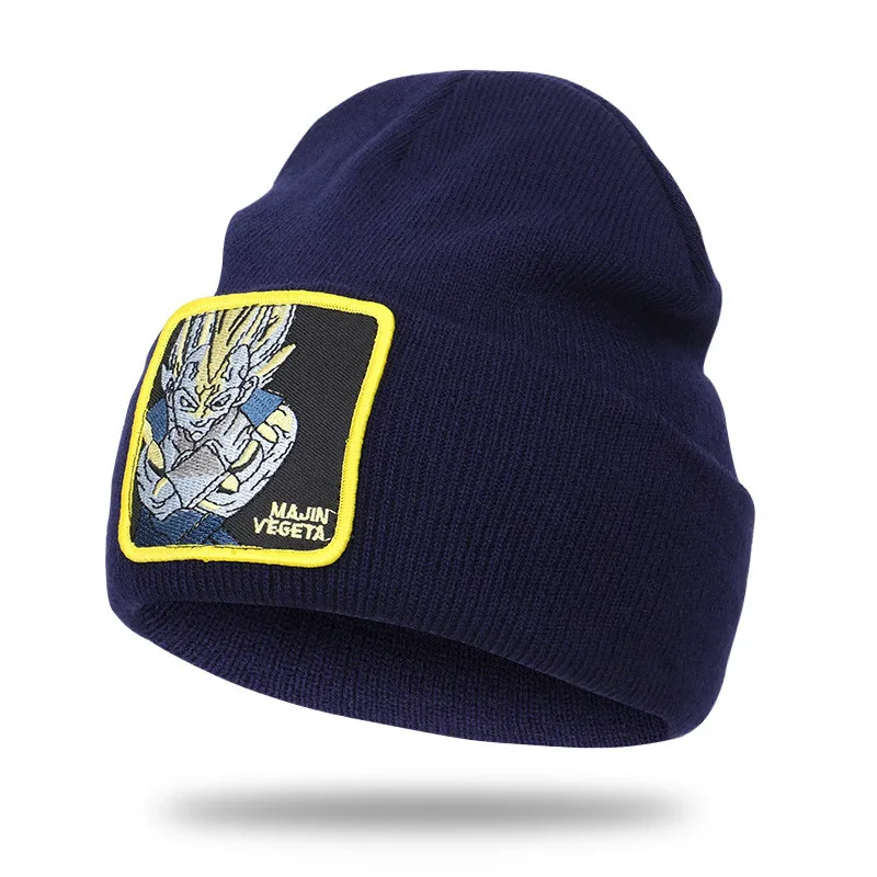 

2019 New Style for Autumn and Winter Dragon Ball majinvegeta Embroidery Patch Knitted Thermal Fashion Woolen Cap
