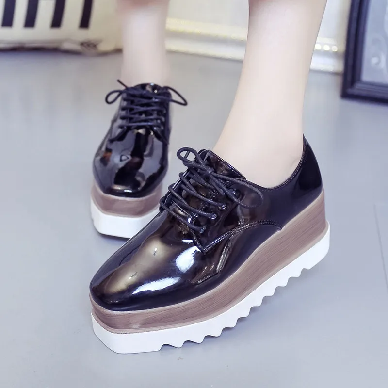 black platform trainers womens