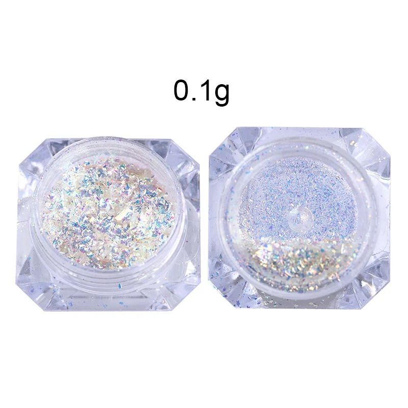 0.1g Ur Sugar зеленый многоразмерный лак для ногтей, блестки для ногтей, пудра для украшения УФ-геля - Цвет: 0.1g