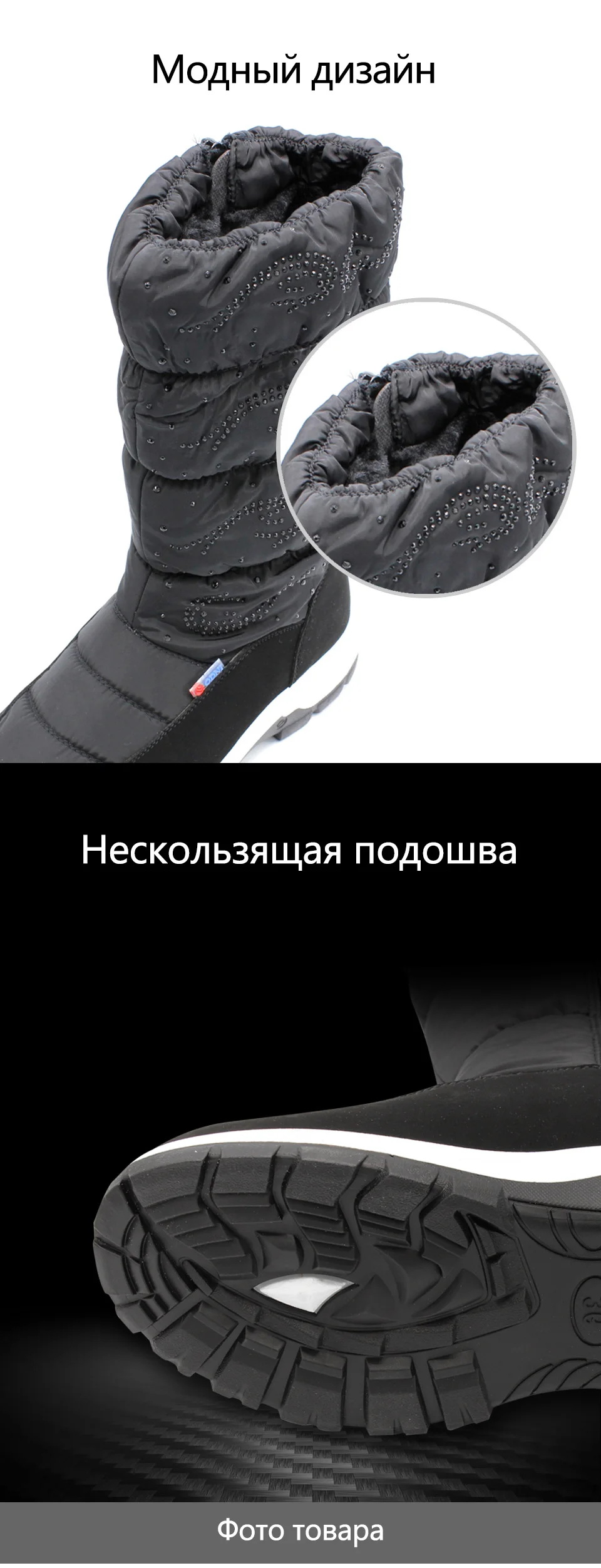 Повседневные Нескользящие ботинки до середины икры на плоской подошве женские водонепроницаемые зимние ботинки без застежки г. Рабочая обувь с плюшевой стелькой зимняя обувь для девочек