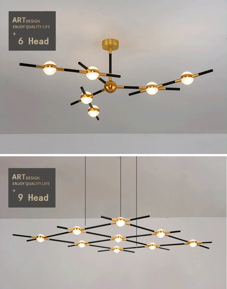 Современный минимализм, креативная черная подвесная люстра для гостиной, спальни, кухни, столовая коридор, украшение для квартиры, лампа