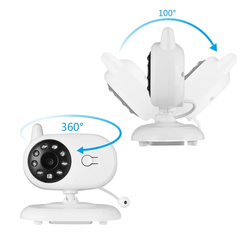 3," ЖК-цифровой беспроводной детский монитор, видеокамера 2,4 ГГц, двусторонняя связь, ночное видение, Голосовая активация, обнаружение температуры