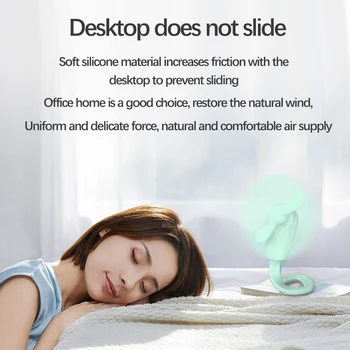 

Mini Handheld Fan Folding Table Fan with 360° Rotatable Flexible Stand Mute Rechargeable for Stroller Bike Camping