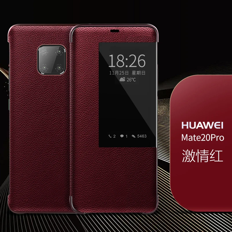 Крышка смартфона для huawei mate 20 Pro из натуральной кожи воловья кожа флип чехол для huawei mate 20 авто спящий Пробуждение