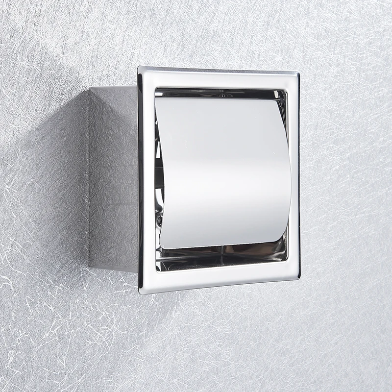 Toilet Paper Holder Stainless Steel 304 Roll Paper Box Wall Mounted Concealed Bathroom Roll Box Waterproof paper towel holder toilet paper holder toilet roll holder