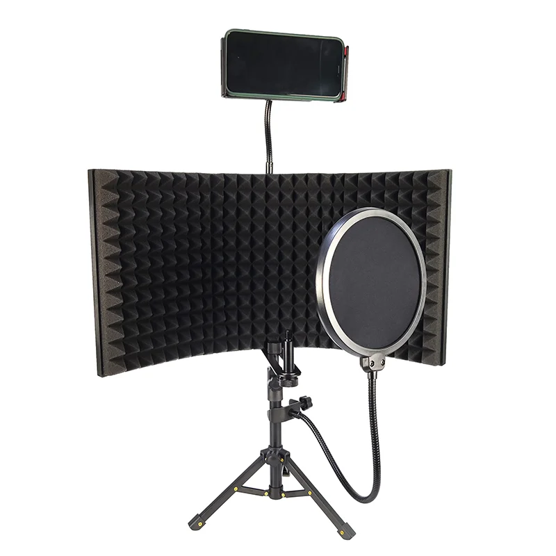 ProfessionalStudioRecordingMicrophoneIsolationShieldwithPop