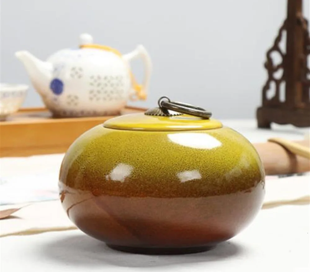 High Quality Variable Tiles Of Ceramics Portable Seal Cup Of Tea Storage Ceremony Vintage Accessory
