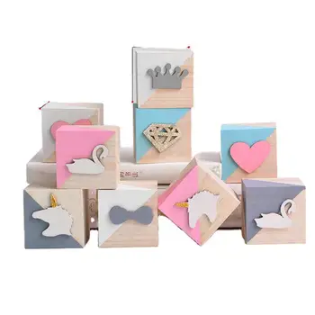 

Cloud Wooden Building Blocks Ornament for Kids Toys Baby Room Decoration Handcraft Cube Gifts Decal Thing Photo Props Ornaments
