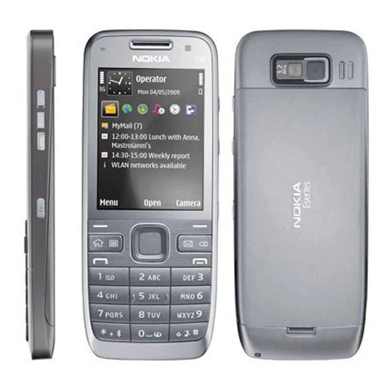 Tanie Nokia E52 GSM smartfonów WIFI Bluetooth GPS 3.2MP wsparcie rosyjski i klawiatura arabska oryginalny odblokowany telefon komórkowy