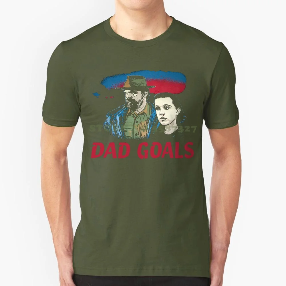 thumbnail image 1 of Stranger Tee Things Dad Goals Chief Hopper Eleven Tv Show Mens T Shirt, 1 of 5