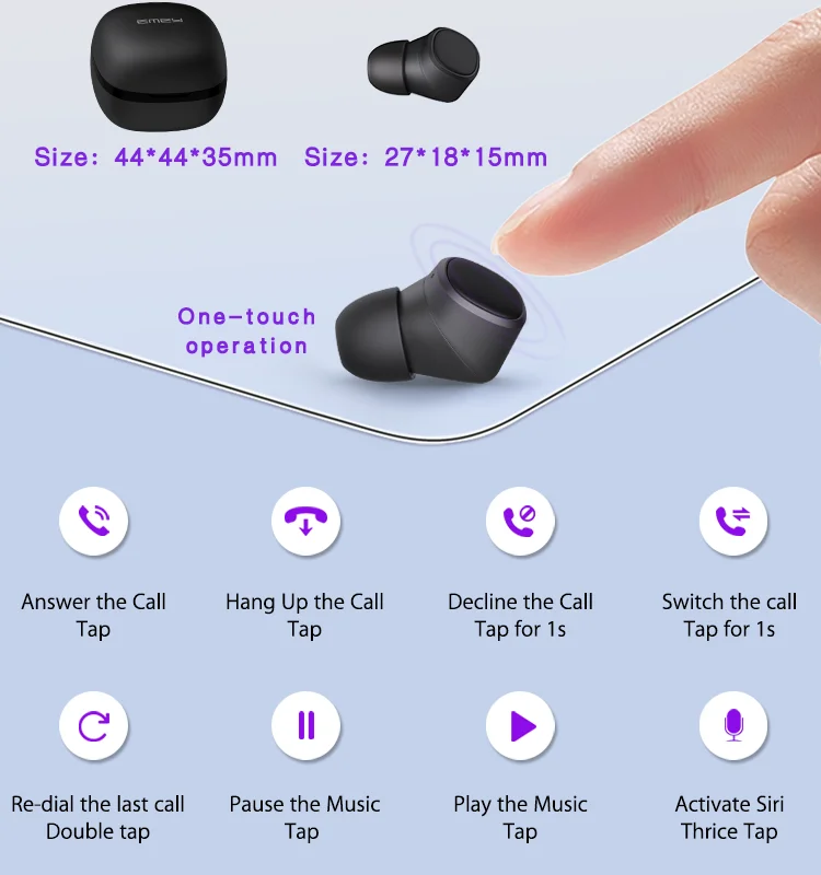 T1X Bluetooth наушники Realtek RLT8763B Hi-Fi наушники-вкладыши TWS с IPX6 Водонепроницаемый в ухо Двойной наушники стерео наушник Беспроводной