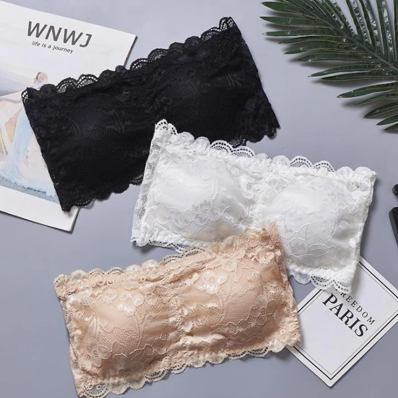 Women Lingerie Bra Tube Top Invisible Push Up Bralette Seamless Strapless Summer Chest Wraps Crop Top