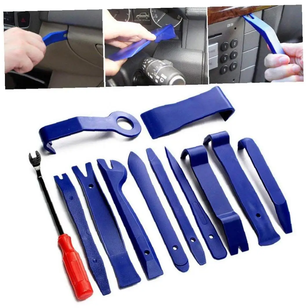 

12 pcs Auto Interior Radio Panel DIY Repair Tool Durable Trim Dashboard Removal Opening Tool Set Blue 1 Set