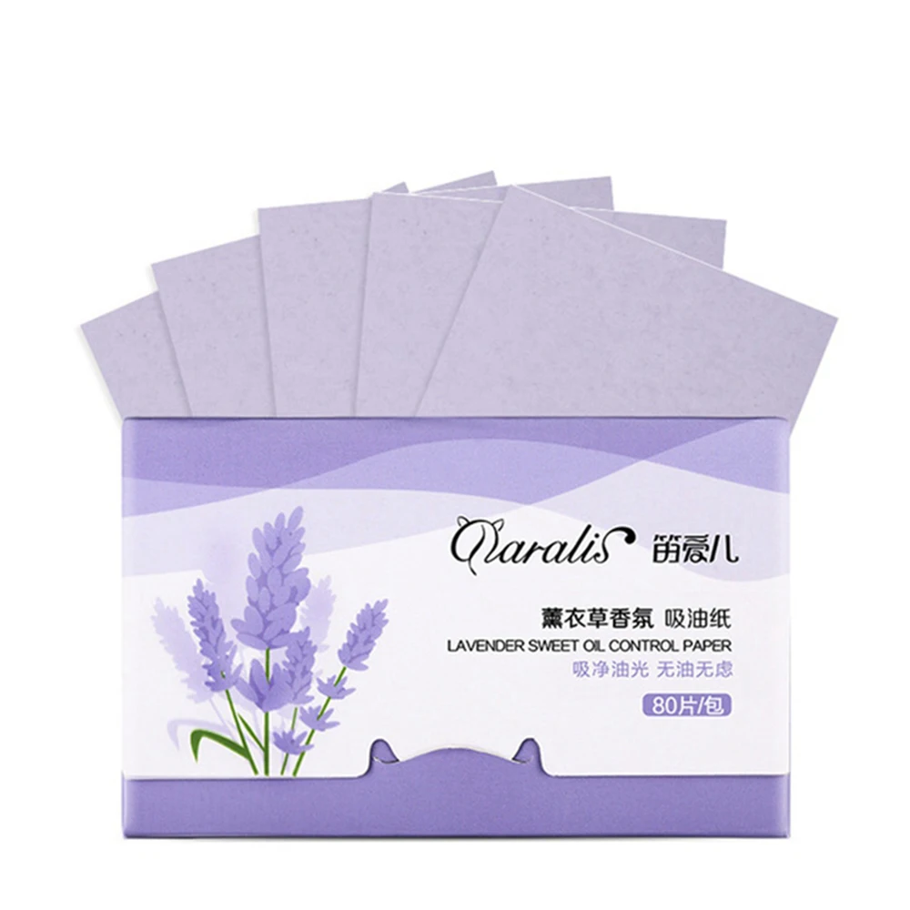 Lavender 80 шт./упак. Портативный сокращает поры, матирующий ткани, инструменты для макияжа, уход за кожей лица очистки масла Управление абсорбент Бумага Матирующие салфетки - Цвет: Lavender