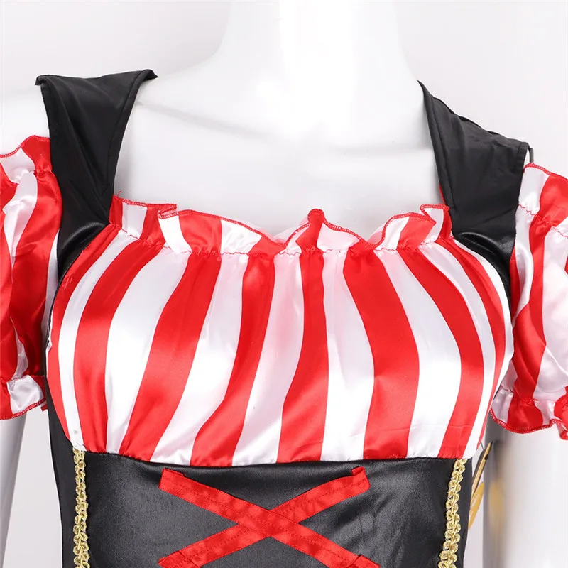 Adult Women skeleton Pirate Costume Stage Performance Pirates Cosplay Costumes Carnival Party Halloween Dress