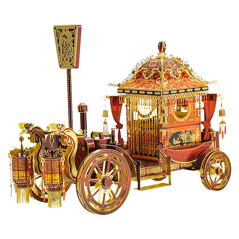 

Microworld 3D Metal Puzzle Wedding car Model kits DIY Laser Cut Assemble Jigsaw Toy Desktop decoration GIFT For Children