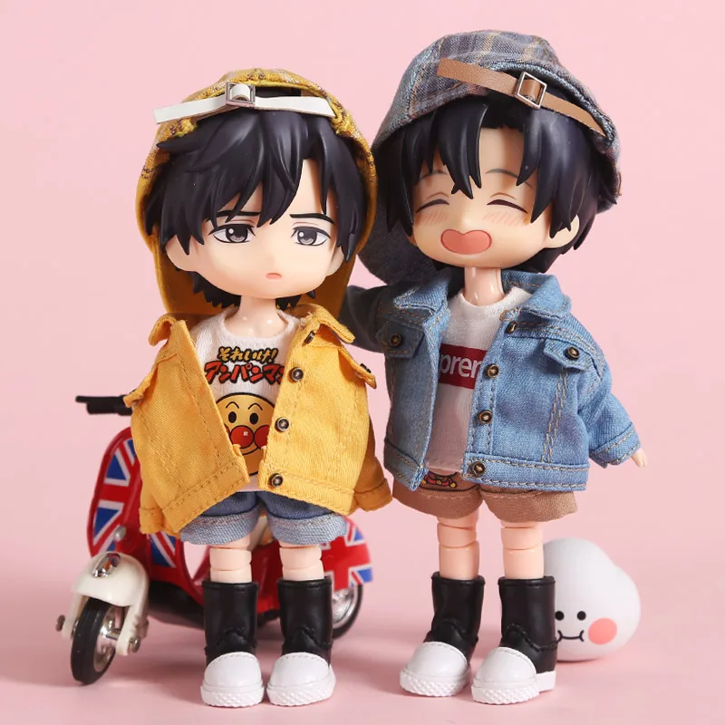 1:12 Одежда для кукол Модная Джинсовая куртка толстовка OB11 Obitsu 11 Molly 1/12 BJD