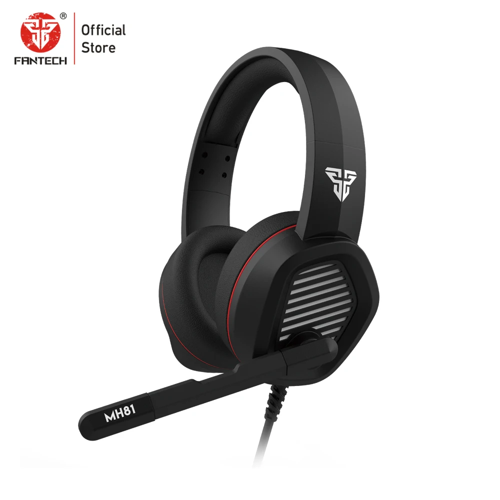 MH81 FANTECH MH81, черные наушники с разъемом 3,5 мм, с микрофоном, широкая звуковая поле, профессиональная Проводная игровая гарнитура для ПК, игры - Цвет: MH81
