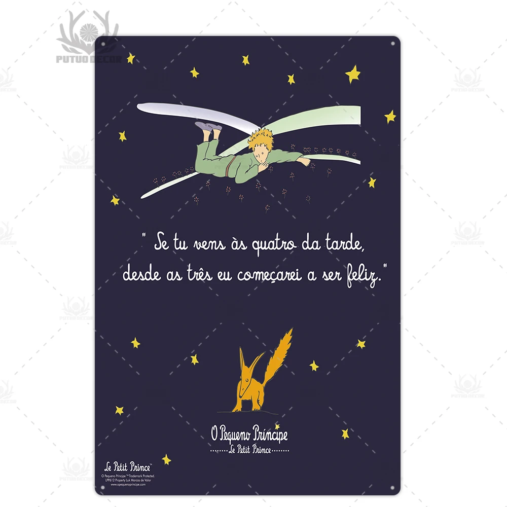 Le Petit Prince табличка металлическая винтажный металлический постер кофейная барная домашняя настенная декоративная металлическая Жестяная Табличка декоративная металлическая тарелка - Цвет: TH0290