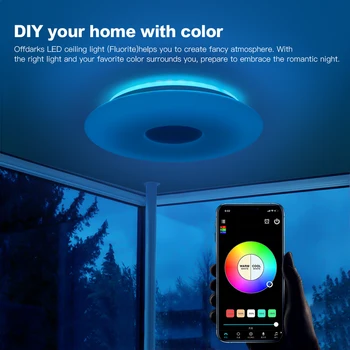 

Modern LED Ceiling Lights Home lighting 36W wifi bluetooth APP voice control Music Light Bedroom Lamps RGB Dimming with speaker