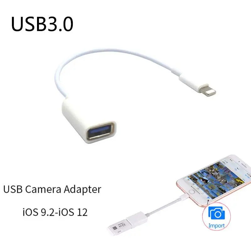 Кабель адаптер OTG для Apple iPhone 5 5s 6 6s Plus 7|Переходники и адаптеры| |