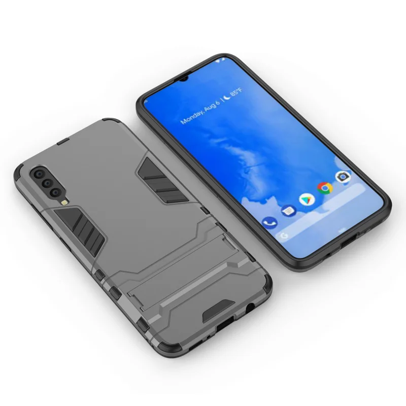 3 в 1 противоударный чехол для samsung Galaxy A70 A705F, чехол для телефона samsung Galaxy A70 A 70 PC+ силиконовый чехол-подставка