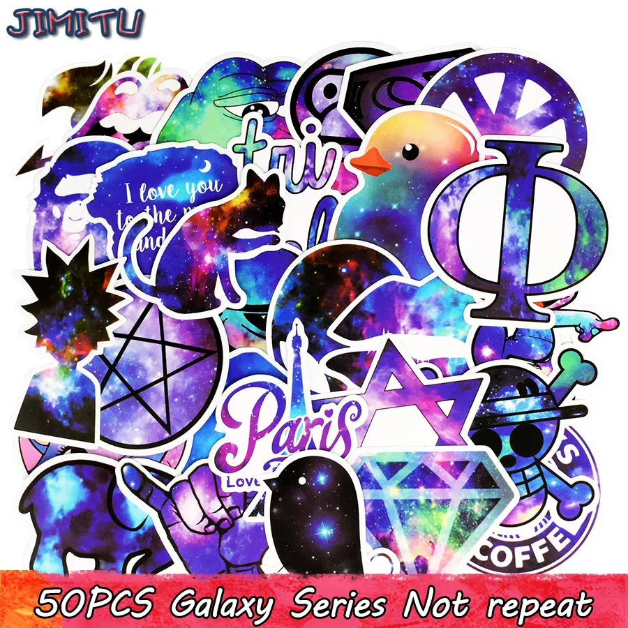 

50pcs Galaxy Mixed Stickers Anime Funny JDM Sticker for Kid DIY Laptop Skateboard Luggage Motor Bicycle Car Waterproof Stickers