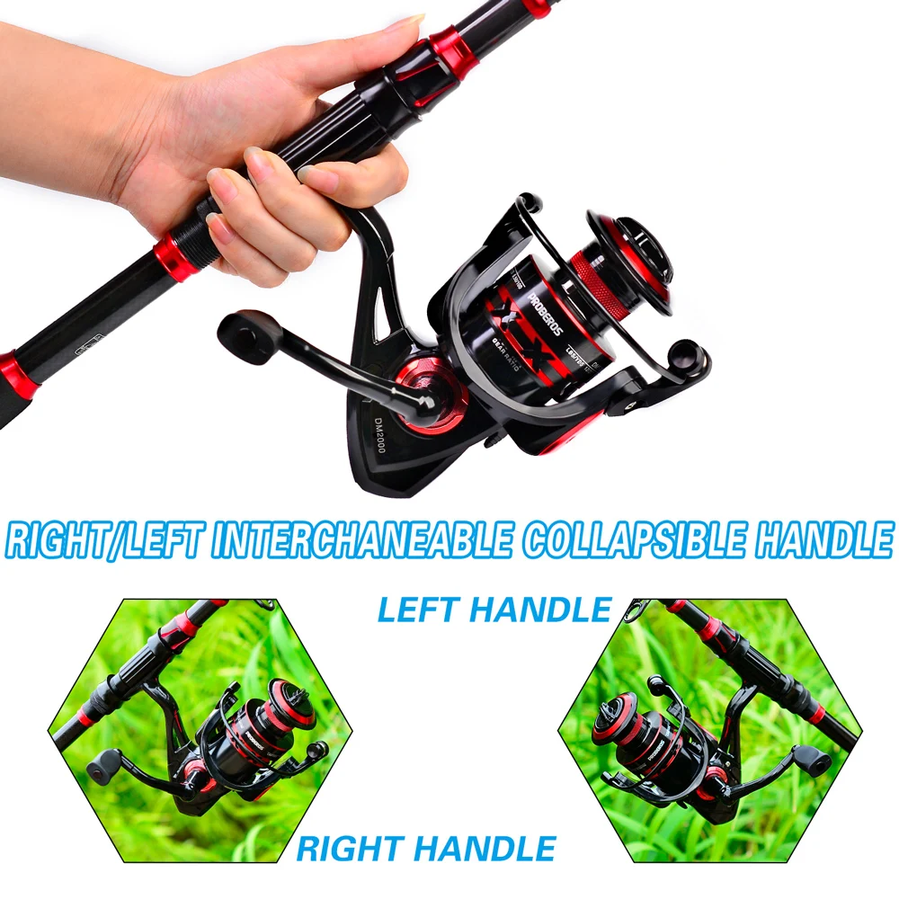 Proberos Fishing Rod & Reel Set 7.2:1 High Speed Baitcasting Reel