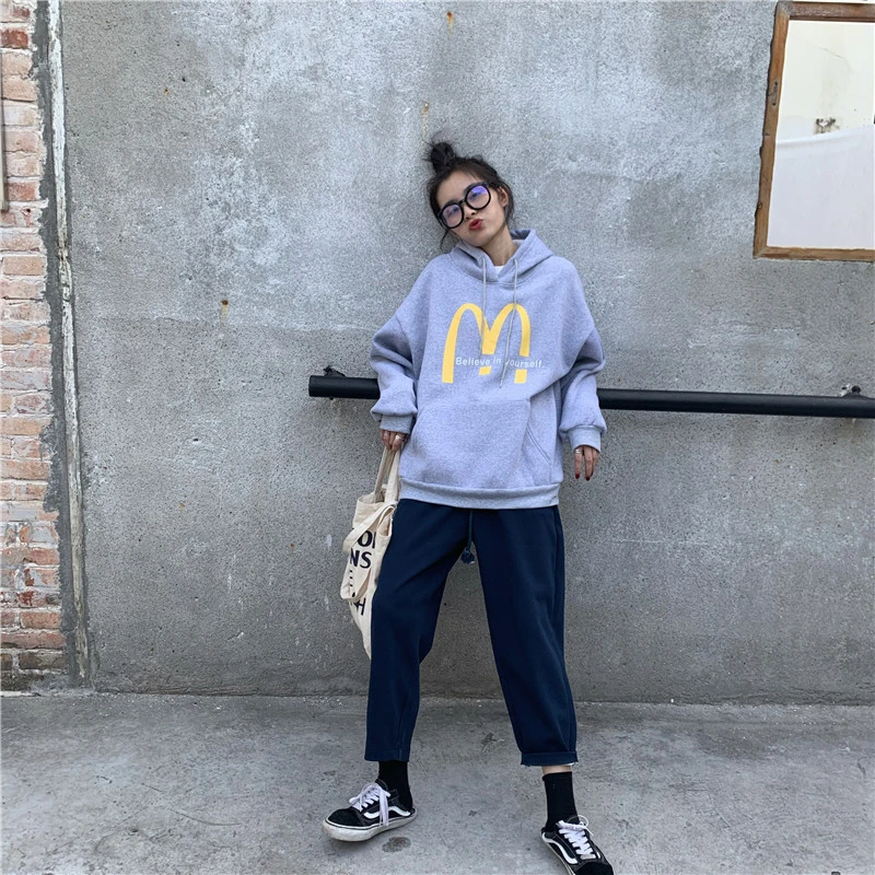 Весна, Черный Повседневный вязаный женский свитер с круглым вырезом и длинным рукавом, свободные пуловеры с буквенным принтом, уличная одежда, свитшоты Mujer