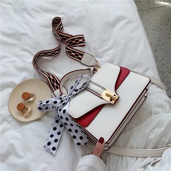 

Luxury Designer Square Bags Scarf Crossbody Bags For Women 2019 Panelled Messenger Bags Ladies Fashion Girls Handbags And Purses