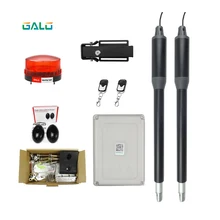 Portão automático em concha de alumínio, kit de abertura de portão automático com até 12 pés de comprimento e 550 lbs, abridor de portão duplo swing