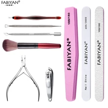 Набор пилок для ногтей Губка для полировки шлифовальный инструмент кусачки для кутикулы кусачки для удаления омертвевшей кожи расческа для чистки маникюра