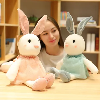 

1PC 40/75cm Kawaii Cartoon Rabbit Plush Toy Bunny With Skirt Doll Soft Stuffed Animal Doll Kids Girls Birthday Christmas Gift