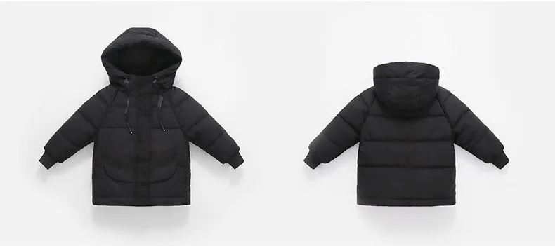 Зимняя куртка-пуховик на утином пуху для мальчиков, От 3 до 11 лет модная верхняя одежда красного цвета для детей Новинка года, армейское зеленое однотонное пальто с капюшоном для девочек