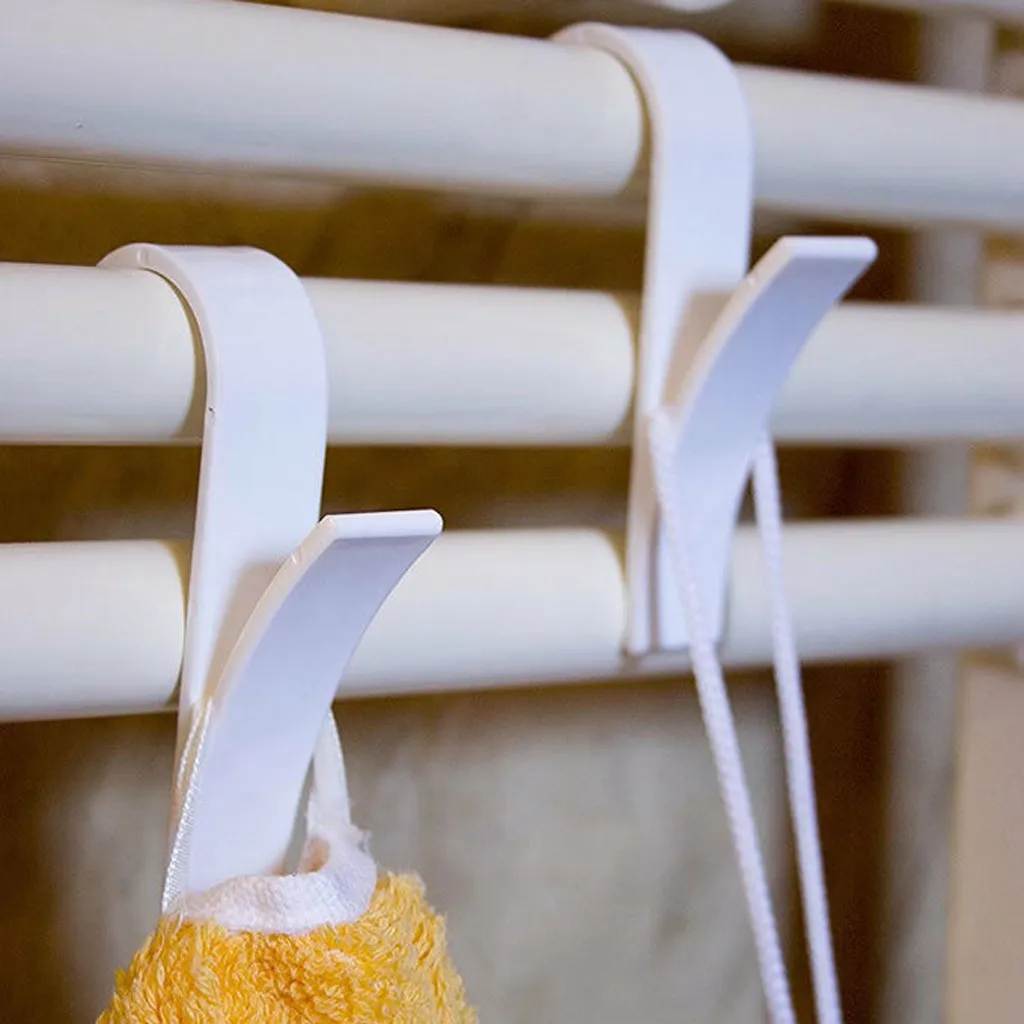 Percha para colgar ropa en el radiador del baño, colgador de prendas para uso en el radiador, para bufandas, toallas o ropa que se necesite calentar o secar rápido, por 6 uds.
