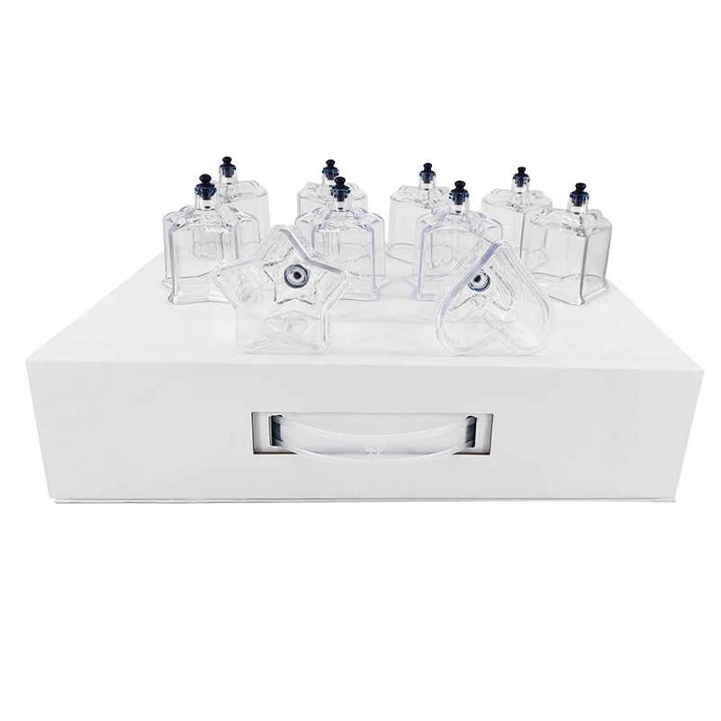 New Design 10 PCS Love-star Shape Suction Cup Plastic Vacuum Cupping Device Cupping Massage Cupping Therapy Set Cans for Massage 4