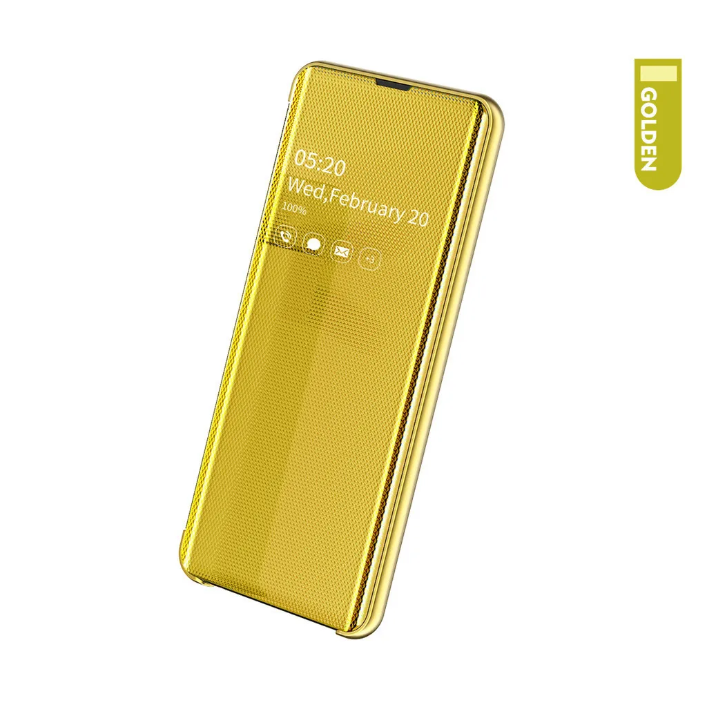 Умный зеркальный флип-чехол для телефона samsung Galaxy Note10 против царапин, Пыленепроницаемый Чехол для телефона, роскошный Ультратонкий чехол для телефона - Цвет: GD