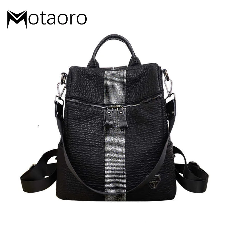 

Women Backpack New Fashion Rhinestone Decoration School Backpack Vintage Travel Backpacks For School Teenagers Girls Mochila Sac