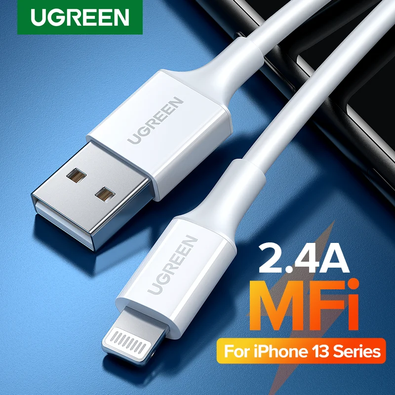 MFi USB-кабель Ugreen для iPhone 13 12 Pro Max быстрое зарядное устройство с разъемом Lightning iPad Mini