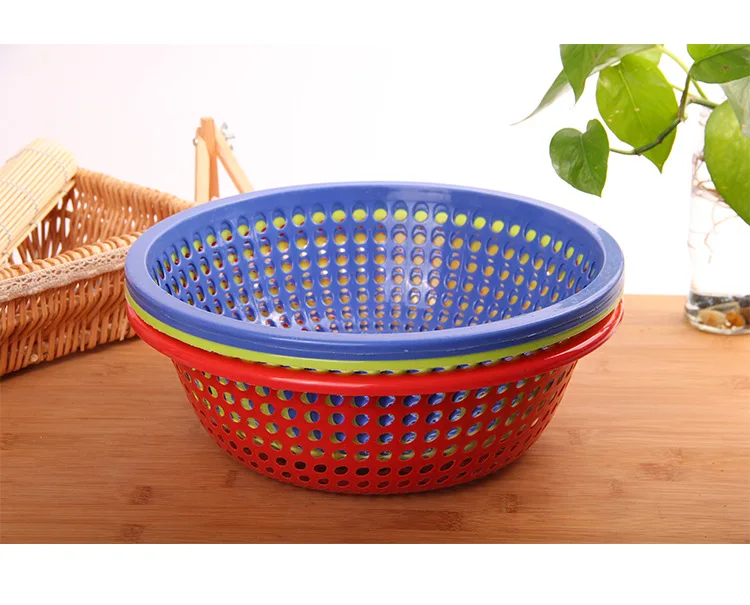 G069 Vegetable Basket 27 Cm Plastic Kitchen Vegetable Basket Dollar Store Supply Of Goods Stall Commodity Daily Use The Departme