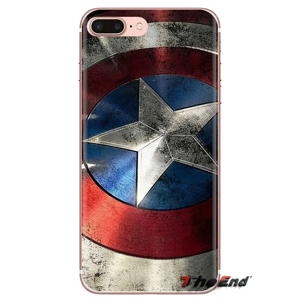 Transparent TPU Covers Marvel Hero Captain America For LG G3 G4 Mini G5 G6 G7 Q6 Q7 Q8 Q9 V10 V20 V30 X Power 2 3 K10 K4 K8 2017 |